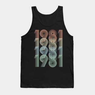 Vintage 1981 39th Birthday Gift Men Women Tank Top